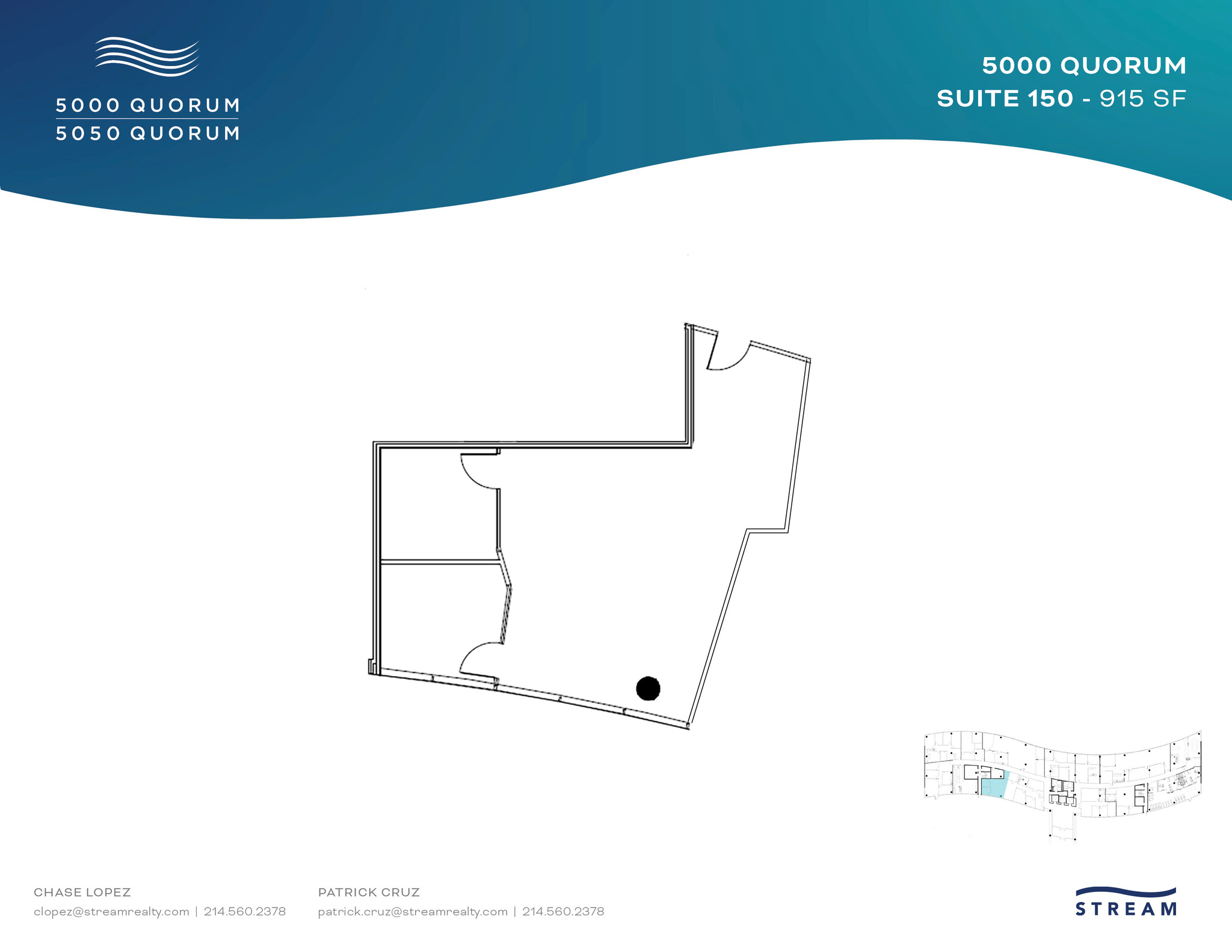 5000 Quorum Dr, Dallas, TX à louer Plan d’étage– Image 1 sur 1