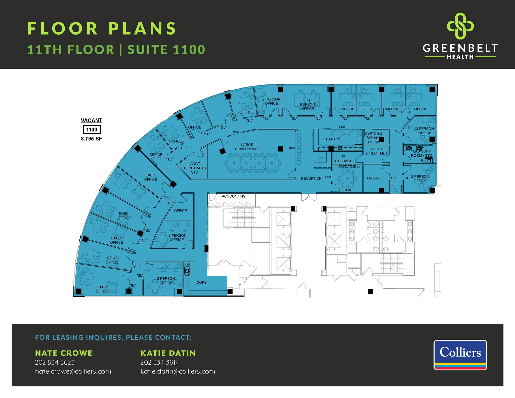 7501 Greenway Center Dr, Greenbelt, MD à louer Plan d’étage– Image 1 sur 1