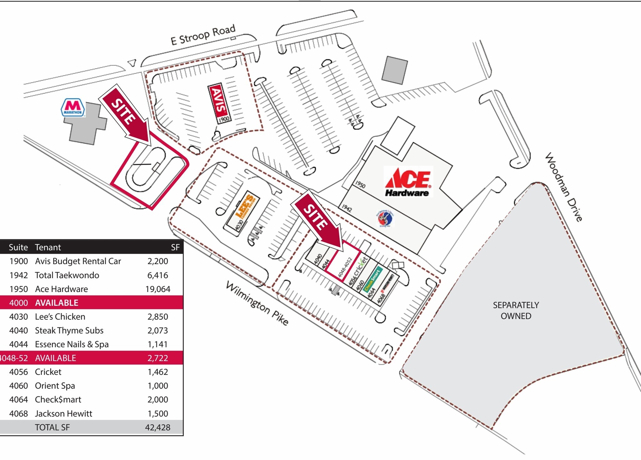 4040-4068 Wilmington Pike, Dayton, OH à louer Plan de site– Image 1 sur 1