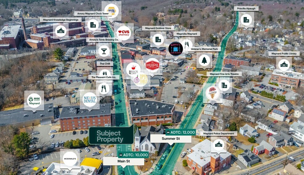 21 Main St, Maynard, MA à vendre - Aérien – Image 3 sur 3