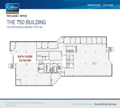750 Stephenson Hwy, Troy, MI à louer Plan d’étage– Image 1 sur 1