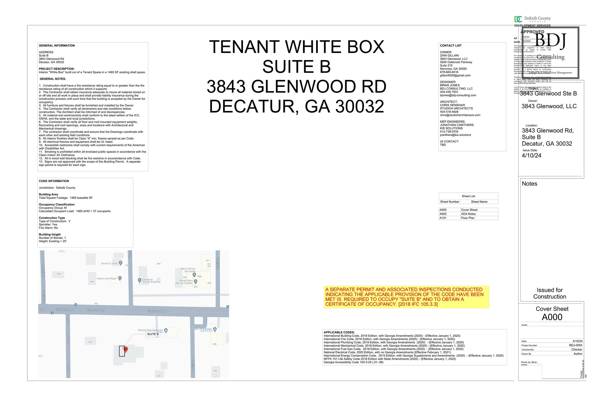 3843 Glenwood Rd, Decatur, GA à louer Plan de site– Image 1 sur 1