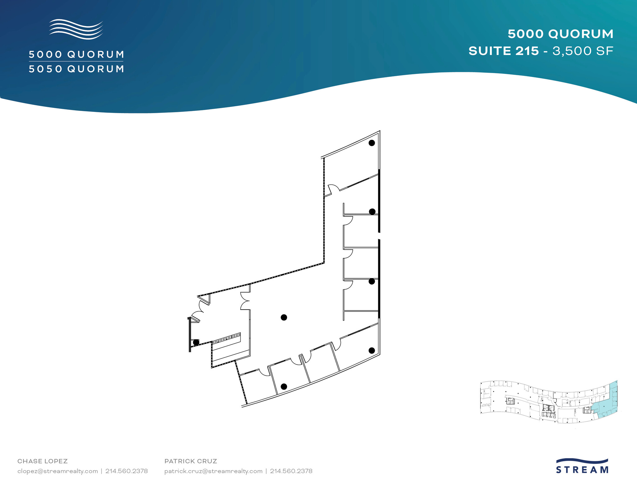 5000 Quorum Dr, Dallas, TX à louer Plan d’étage– Image 1 sur 1