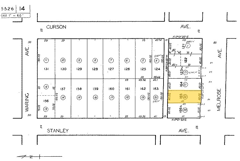 7619-7621 Melrose Ave, Los Angeles, CA à vendre - Plan cadastral – Image 2 sur 7
