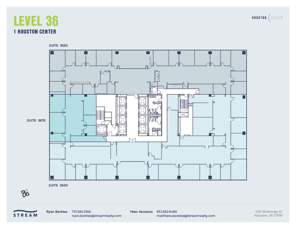 1221 McKinney St, Houston, TX à louer Plan d’étage– Image 1 sur 1