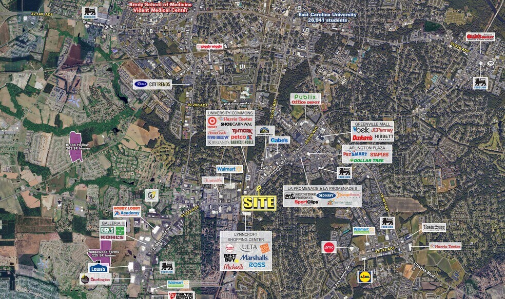 Greenville Blvd & Evans Hard Corner st, Greenville, NC à louer - Aérien – Image 2 sur 4