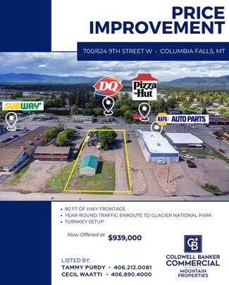 Plus de détails pour 700 9th St W, Columbia Falls, MT - Local commercial à vendre