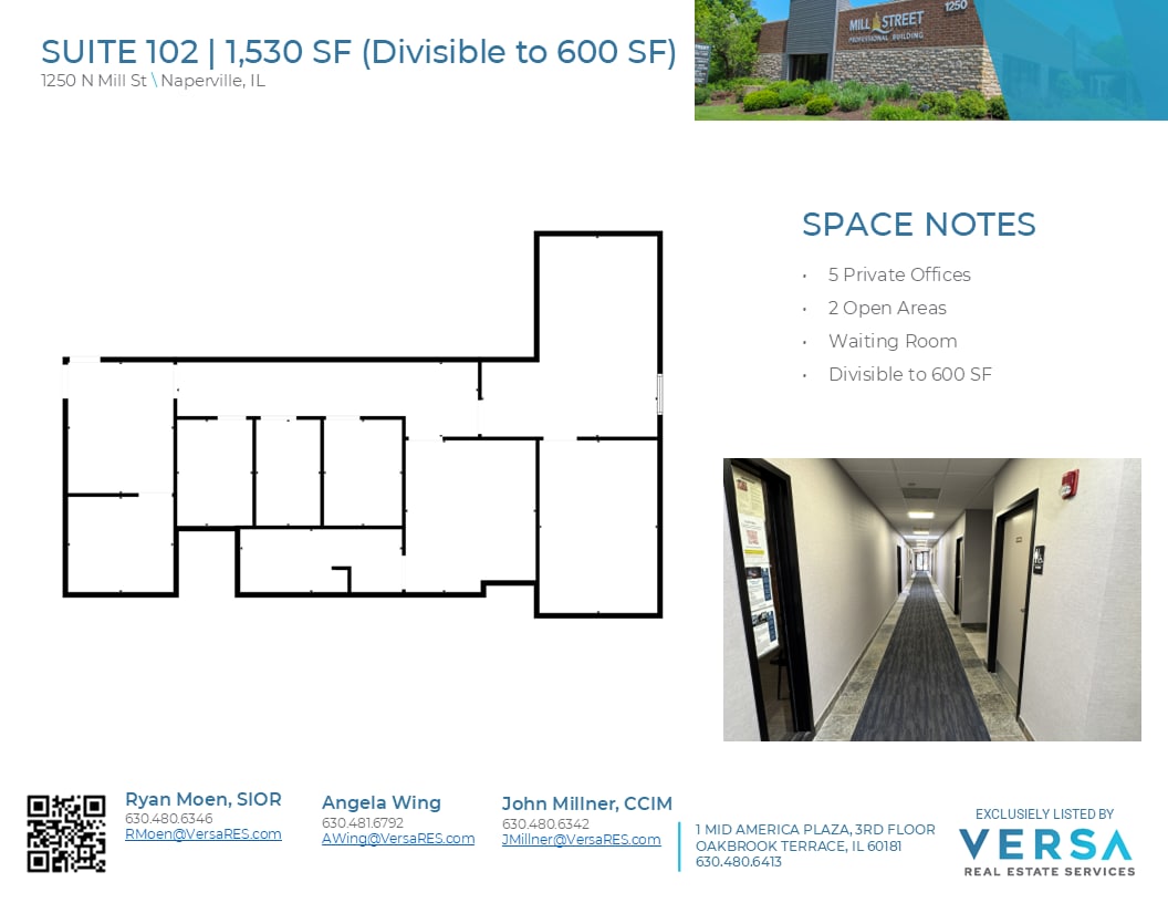 1250 N Mill St, Naperville, IL à louer Plan d’étage– Image 1 sur 4