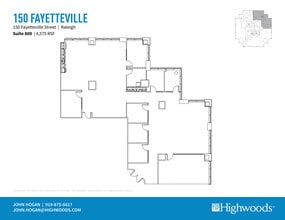 150 Fayetteville St, Raleigh, NC à louer Plan d’étage– Image 1 sur 1