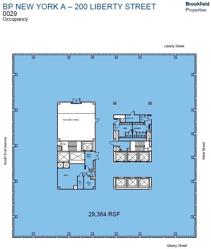 200 Liberty St, New York, NY à louer Plan d’étage– Image 1 sur 1
