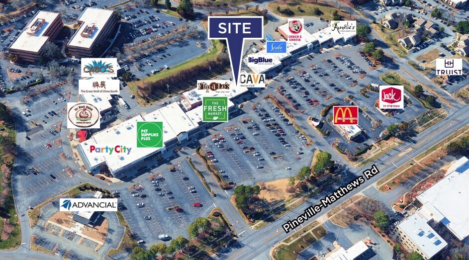 7601-7715 Pineville Matthews Rd, Charlotte, NC à louer - Photo de l’immeuble – Image 2 sur 4