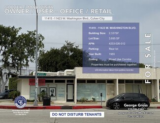 Plus de détails pour 11419-11423 W Washington Blvd, Los Angeles, CA - Local commercial à vendre