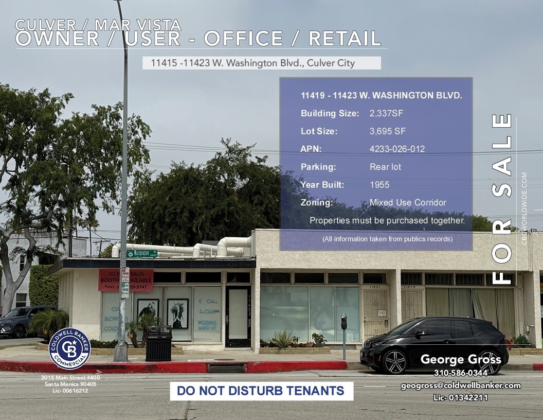 11419-11423 W Washington Blvd, Los Angeles, CA à vendre Photo de l’immeuble– Image 1 sur 6