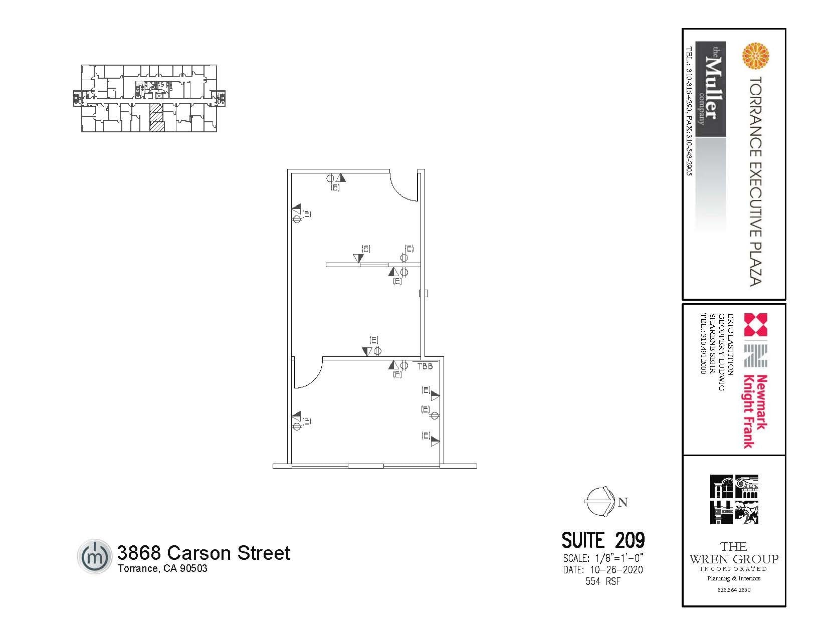 3848 W Carson St, Torrance, CA à louer Plan d’étage– Image 1 sur 1