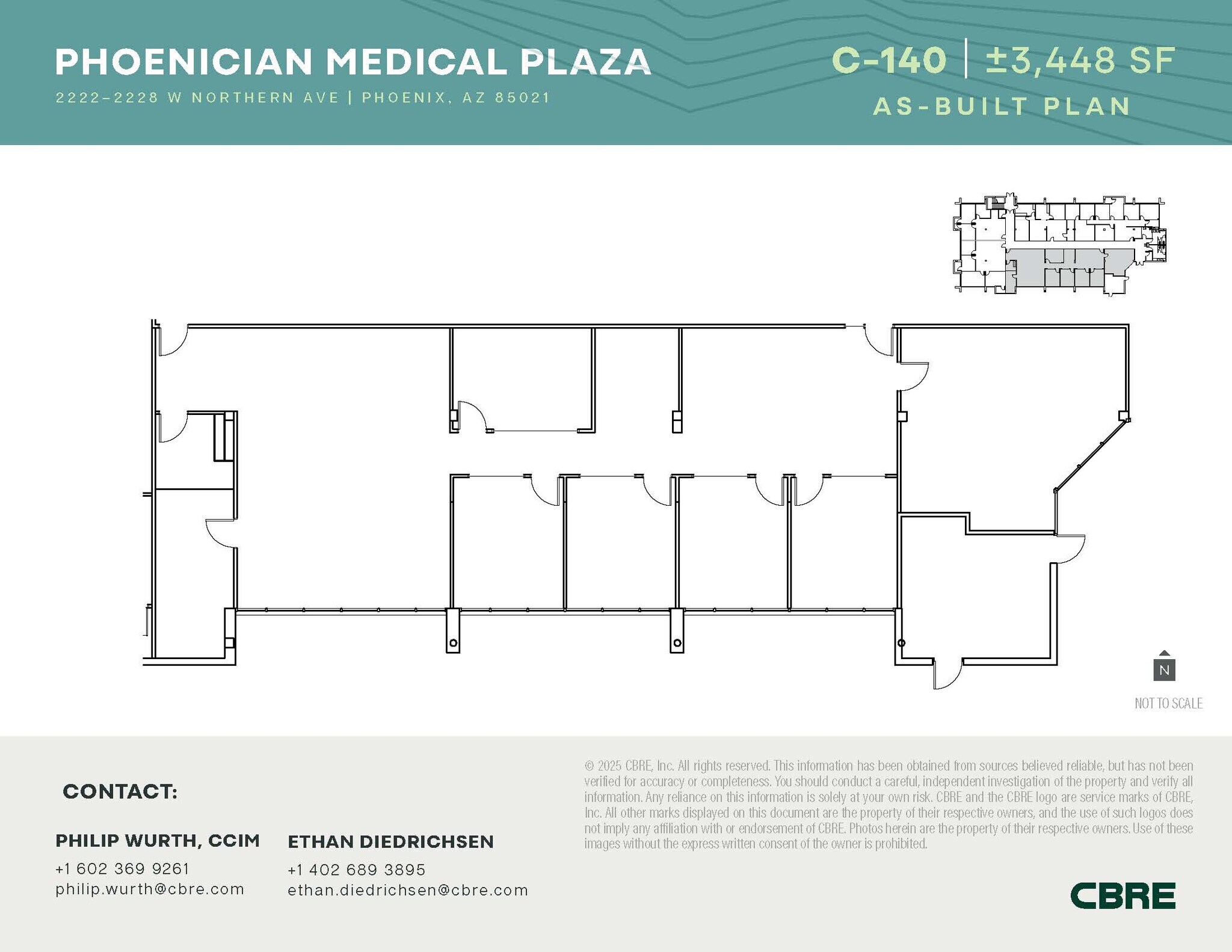 2222-2228 W Northern Ave, Phoenix, AZ à louer Plan d’étage– Image 1 sur 3