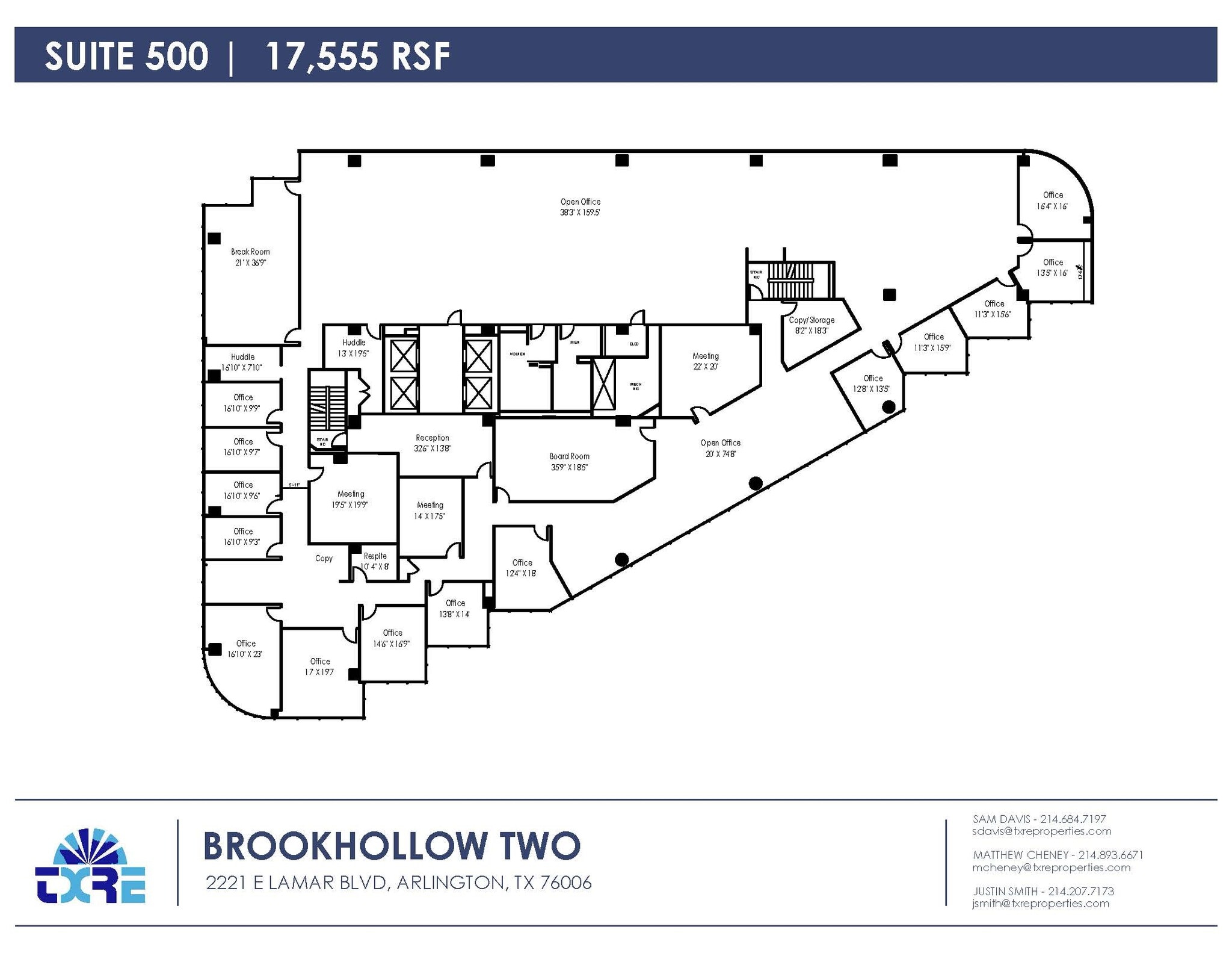 2301 E Lamar Blvd, Arlington, TX à louer Plan d’étage– Image 1 sur 1