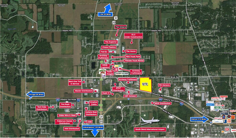 Cleveland Road and Mayflower Road, South Bend, IN à vendre - Aérien – Image 2 sur 3
