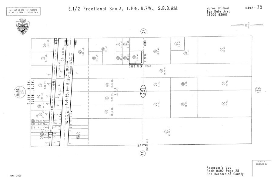 20 Mule Team Rd, Boron, CA à vendre - Plan cadastral – Image 2 sur 2