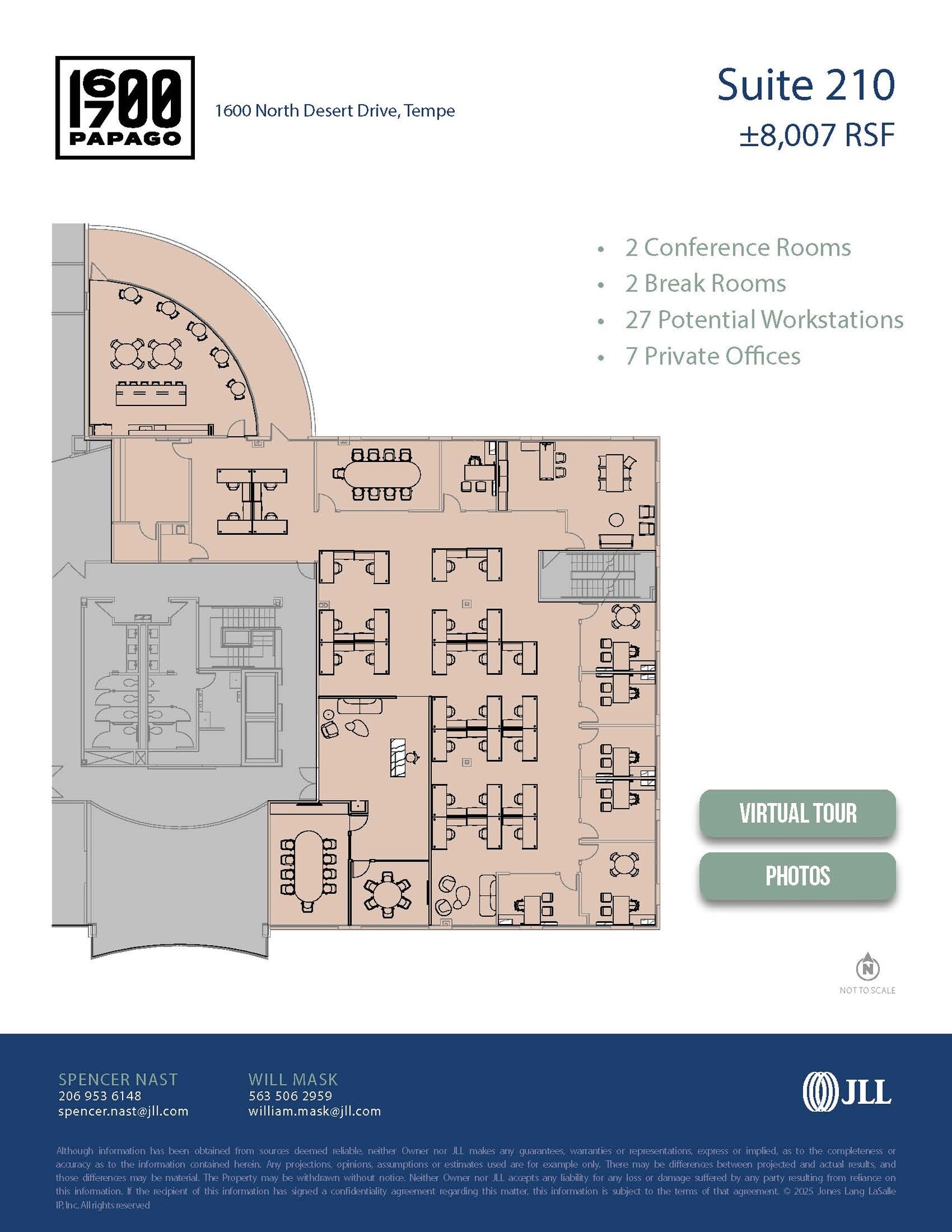 1600 N Desert Dr, Tempe, AZ à vendre Plan d’étage– Image 1 sur 8