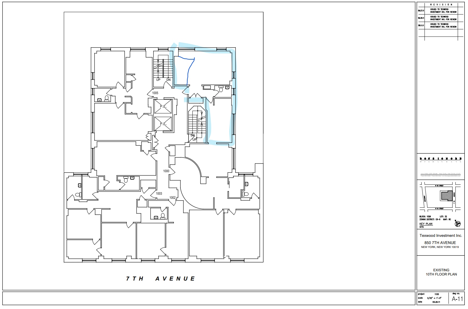 850 Seventh Ave, New York, NY à louer Plan d’étage– Image 1 sur 1