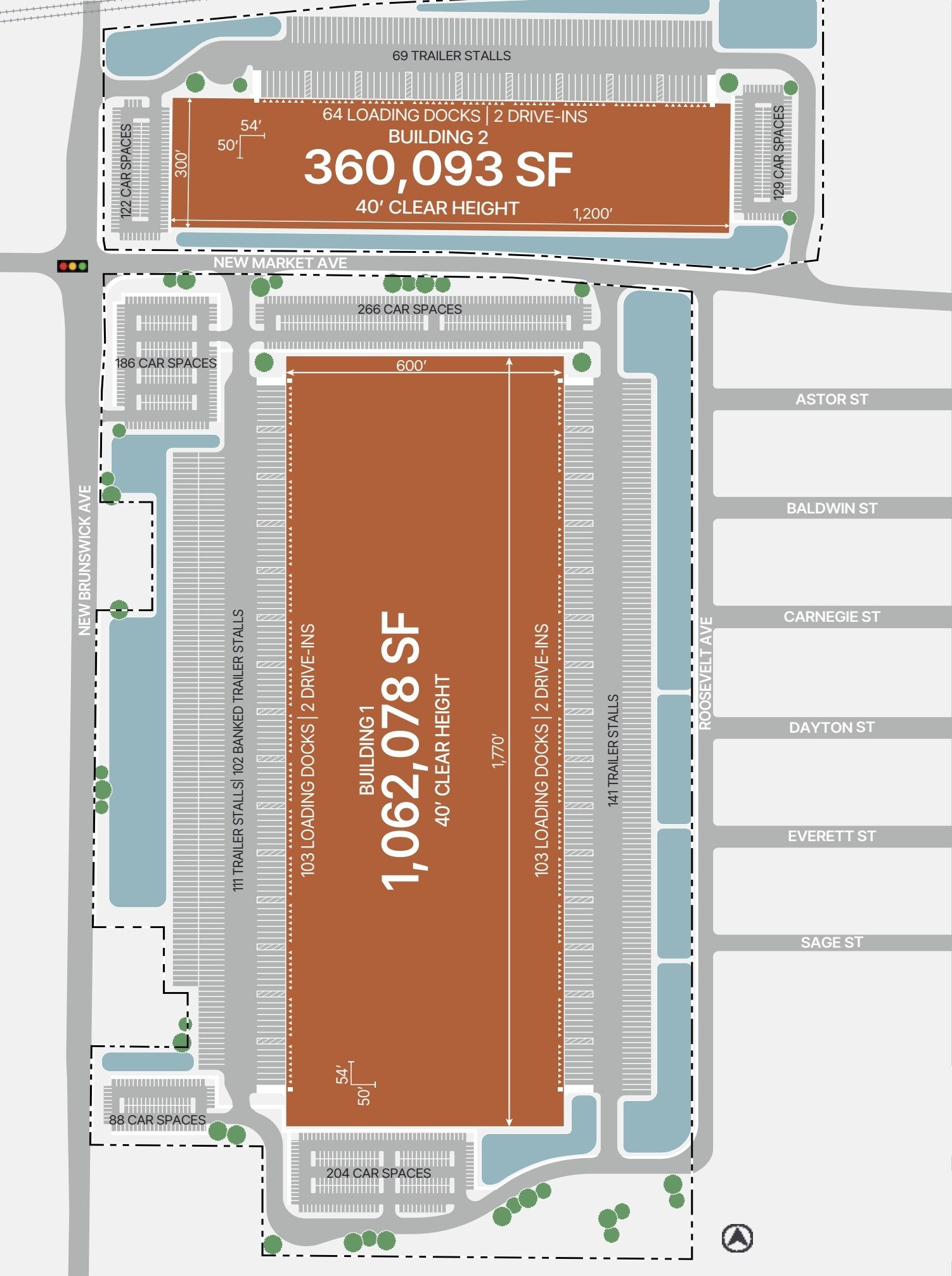 1640 New Market Ave, South Plainfield, NJ à louer Plan de site– Image 1 sur 1