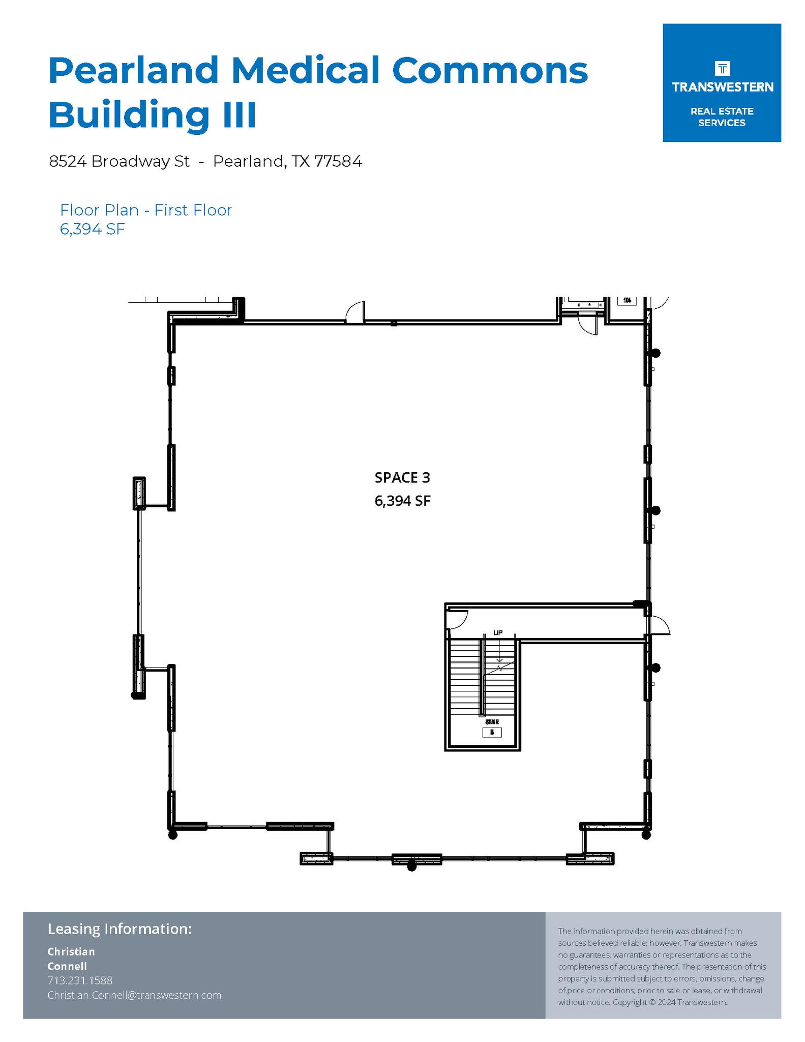 8524 Broadway St, Pearland, TX à louer Plan d’étage– Image 1 sur 1