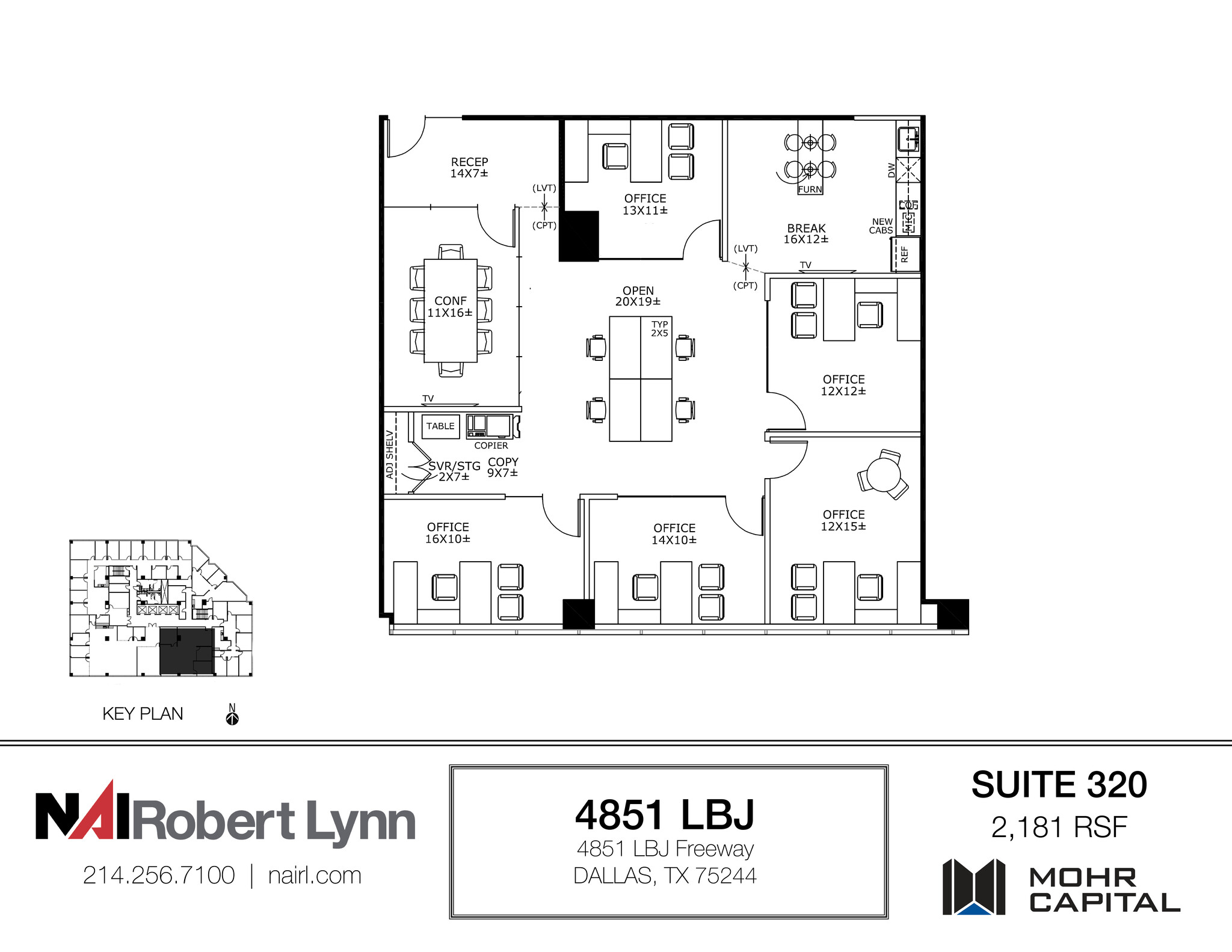 4851 Lyndon B Johnson Fwy, Dallas, TX à louer Plan d’étage– Image 1 sur 11