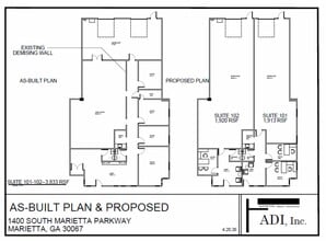 1400 S Marietta Pky SE, Marietta, GA à louer Plan d’étage– Image 1 sur 1