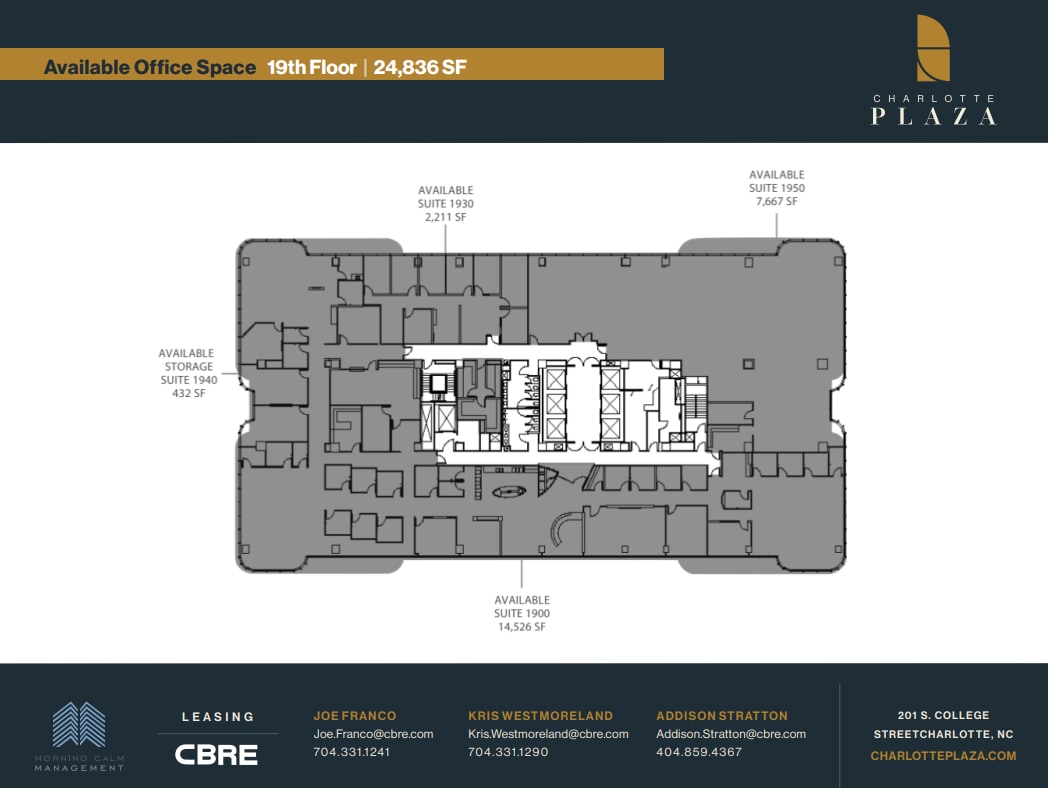 201 S College St, Charlotte, NC à louer Plan d’étage– Image 1 sur 1