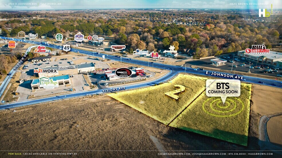 3700 E Johnson, Jonesboro, AR à vendre - Aérien – Image 2 sur 4