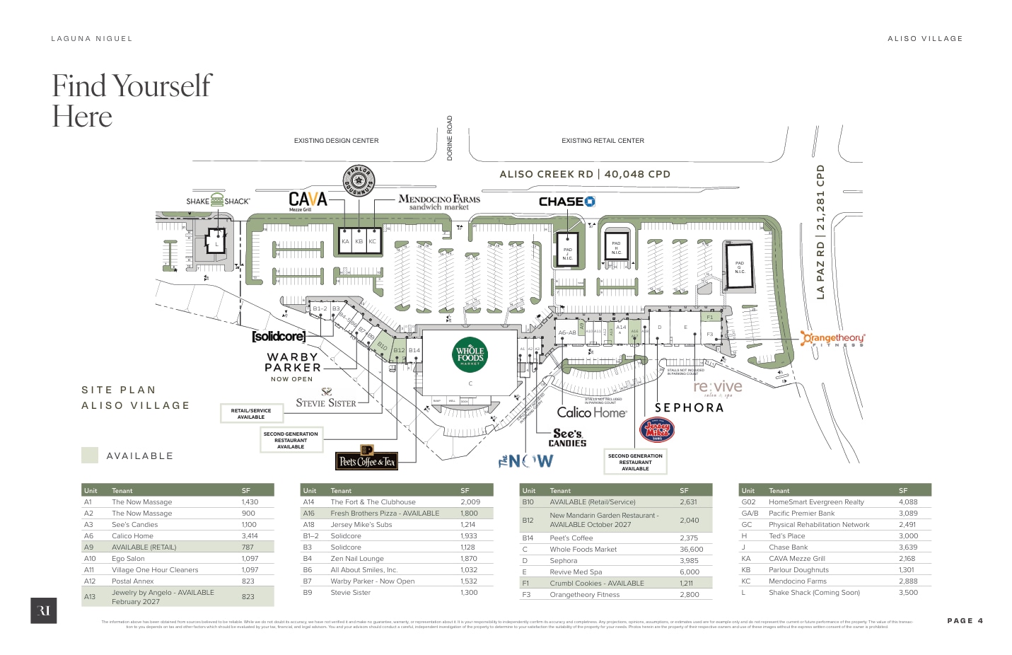 23862-24038 Aliso Creek Rd, Laguna Niguel, CA à louer Plan de site– Image 1 sur 1