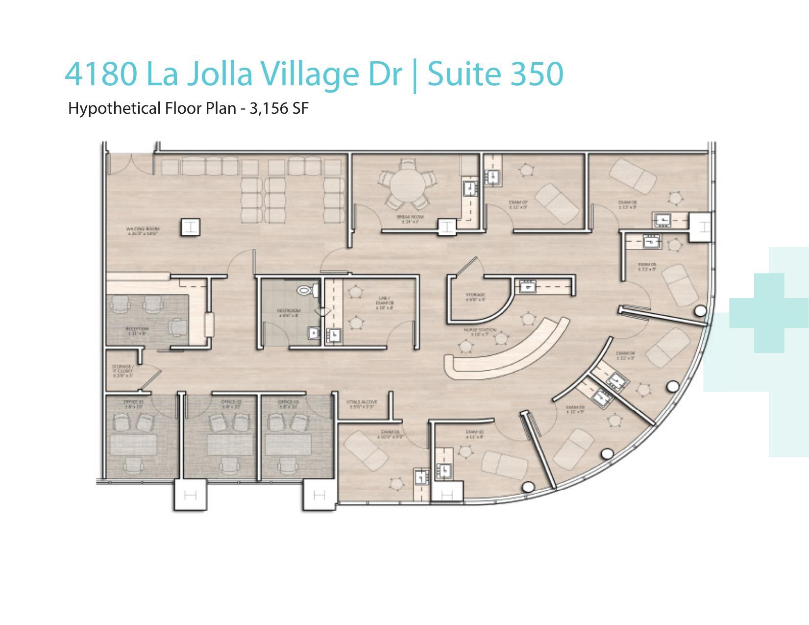 4180 La Jolla Village Dr, La Jolla, CA à louer Plan d’étage– Image 1 sur 1