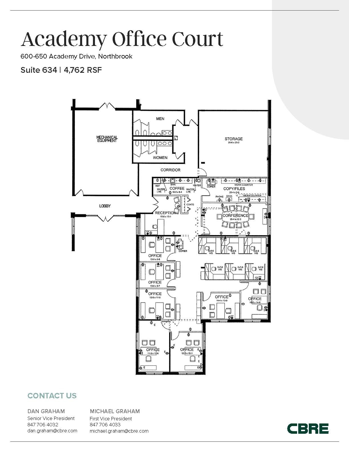 600-650 Academy Dr, Northbrook, IL à louer Plan d’étage– Image 1 sur 2
