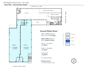 249 Brighton Beach Ave, Brooklyn, NY à louer Plan de site– Image 1 sur 2