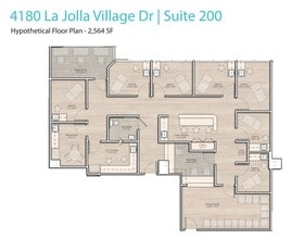 4180 La Jolla Village Dr, La Jolla, CA à louer Plan d’étage– Image 2 sur 3