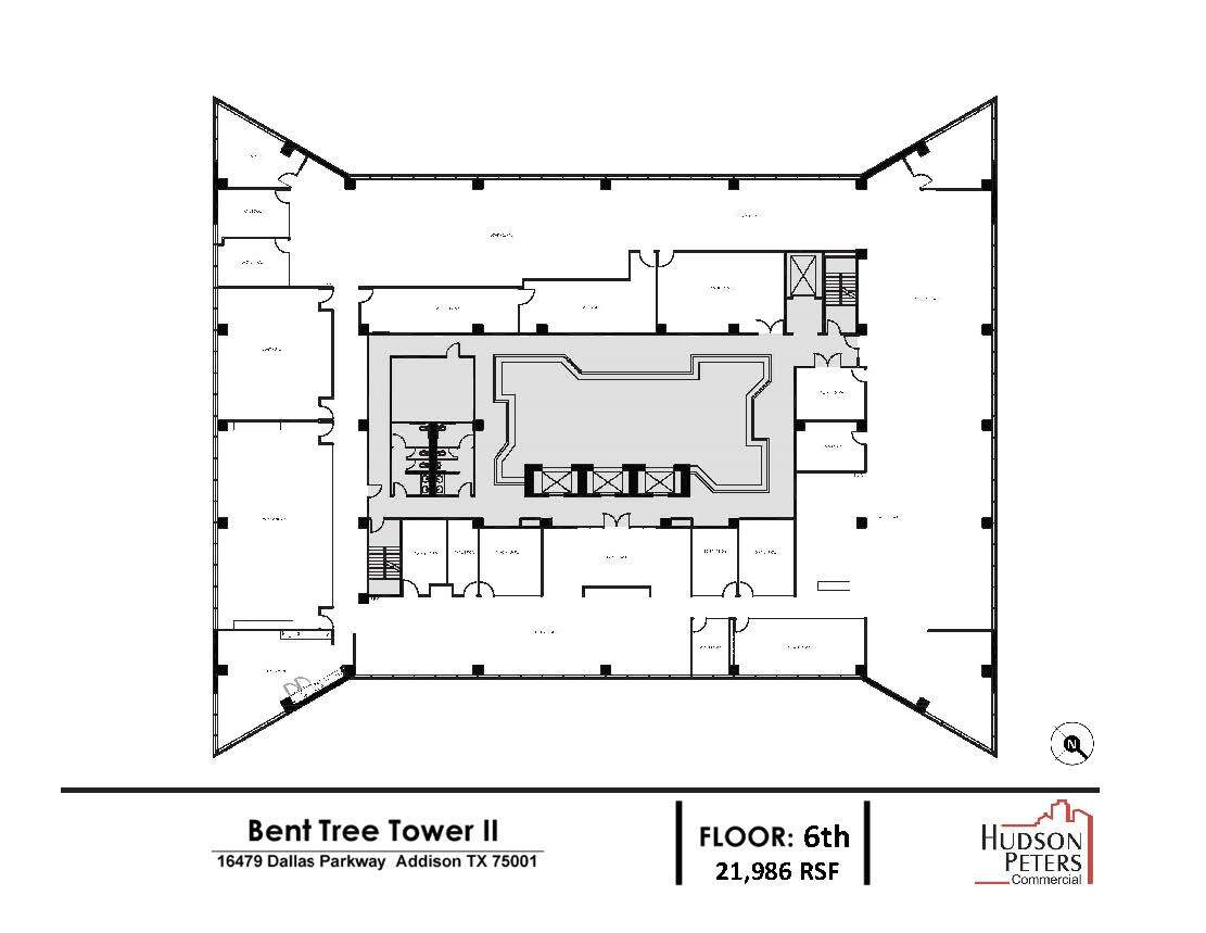 16479 Dallas Pky, Addison, TX à louer Plan d’étage– Image 1 sur 2