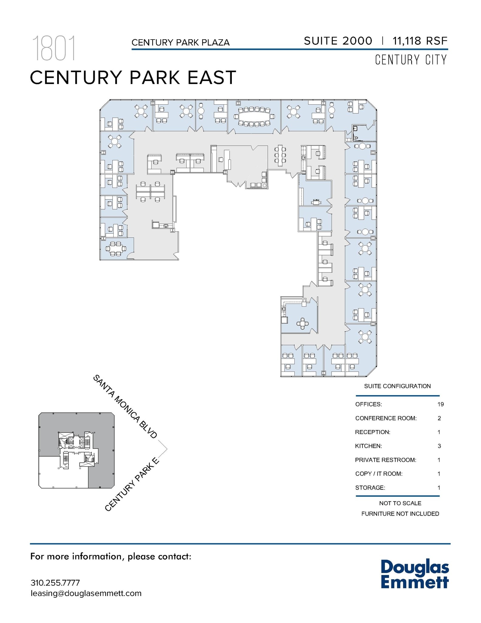 1801 Century Park E, Los Angeles, CA à louer Plan d’étage– Image 1 sur 1