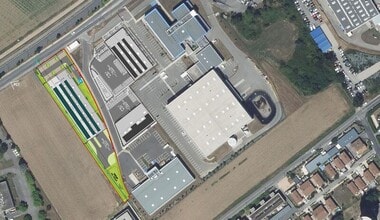 Rillieux La Pape - Vue aérienne vue de carte