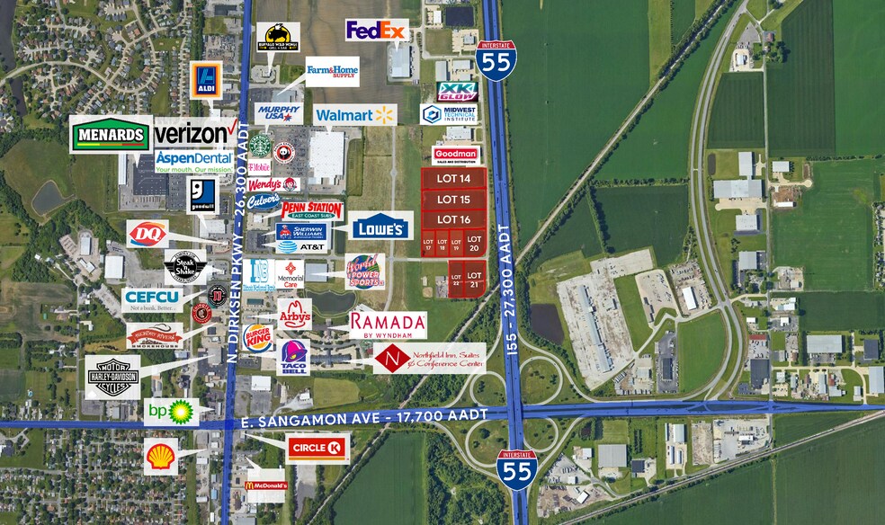 2625 Farmers Market Rd, Springfield, IL à vendre - Aérien – Image 2 sur 2