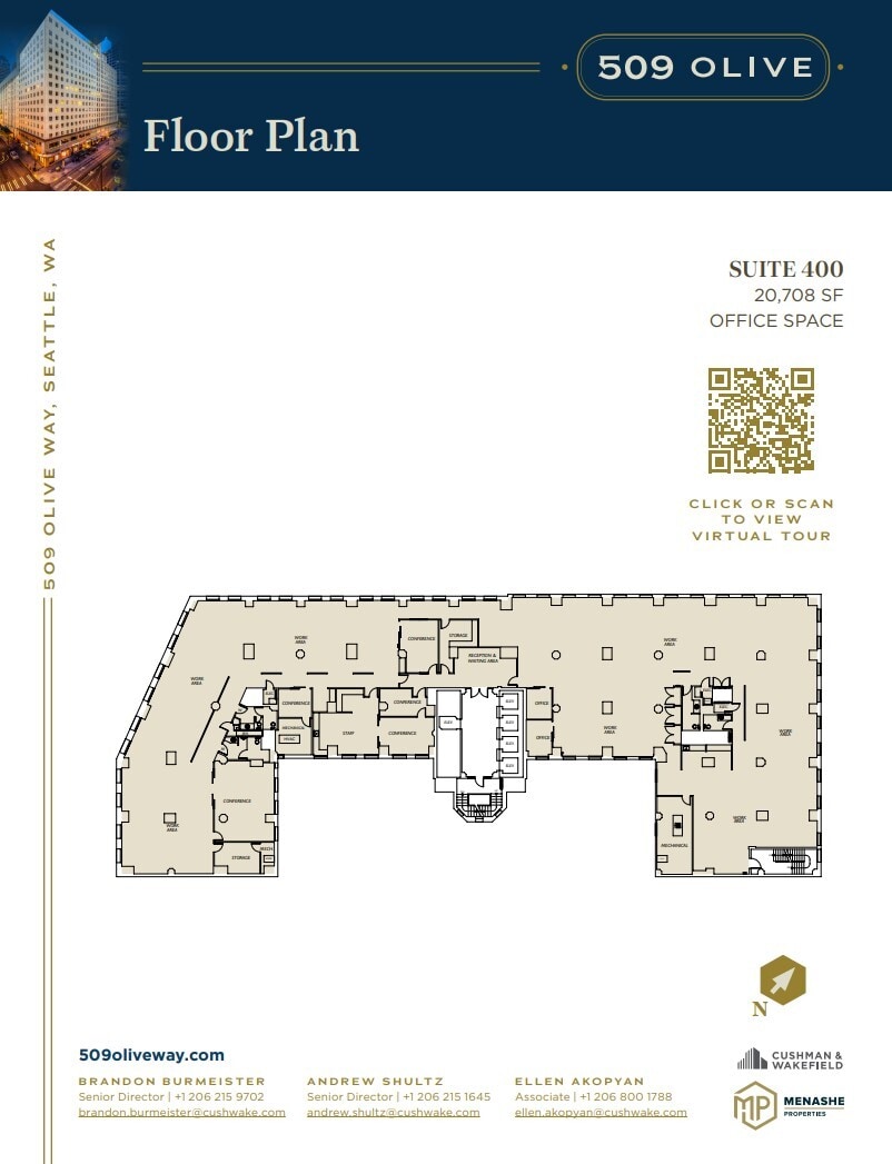509 Olive Way, Seattle, WA à louer Plan d’étage– Image 1 sur 1
