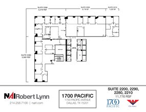 1700 Pacific Ave, Dallas, TX à louer Plan d’étage– Image 2 sur 2