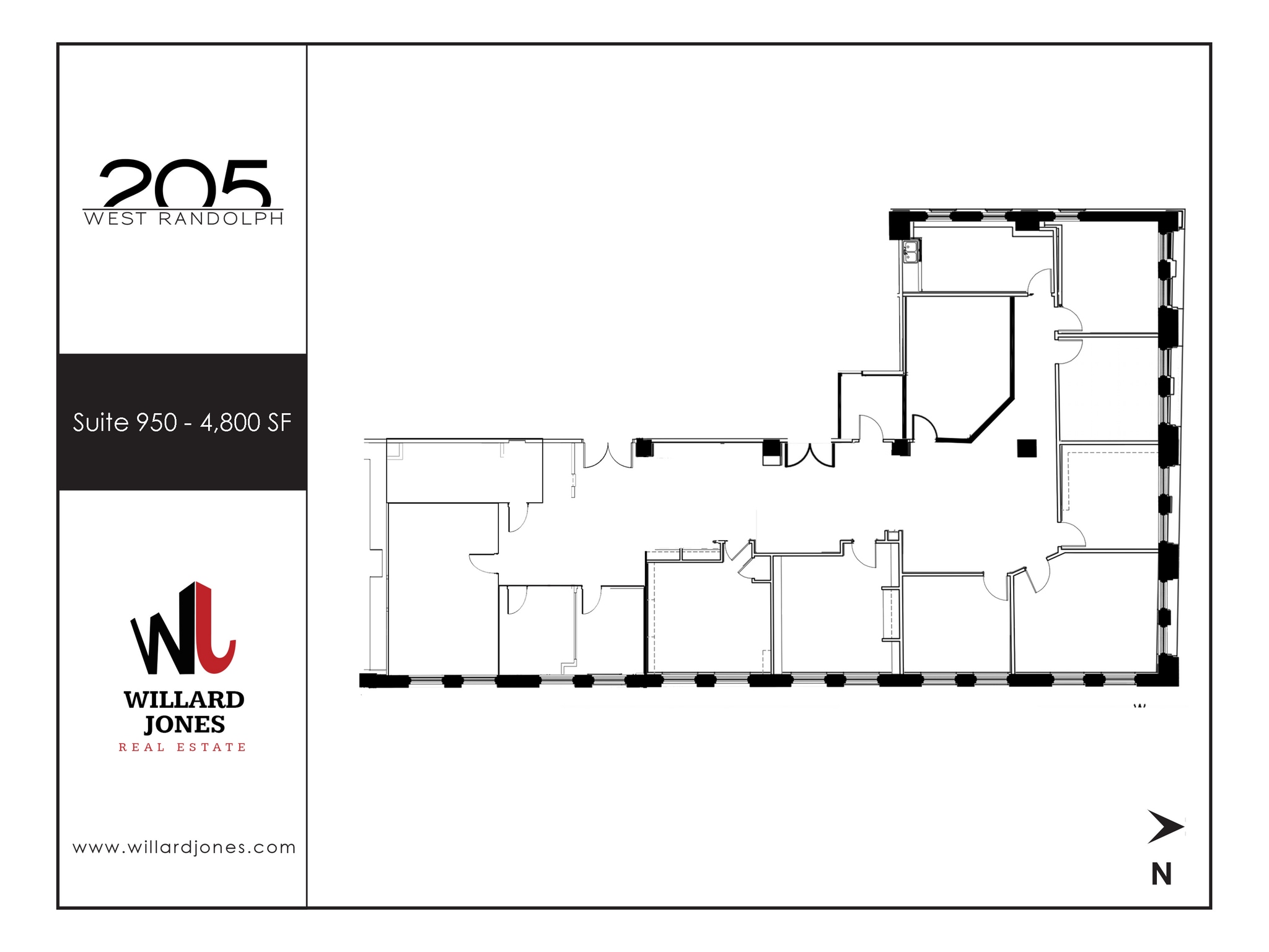 205 W Randolph St, Chicago, IL à louer Plan d’étage– Image 1 sur 7