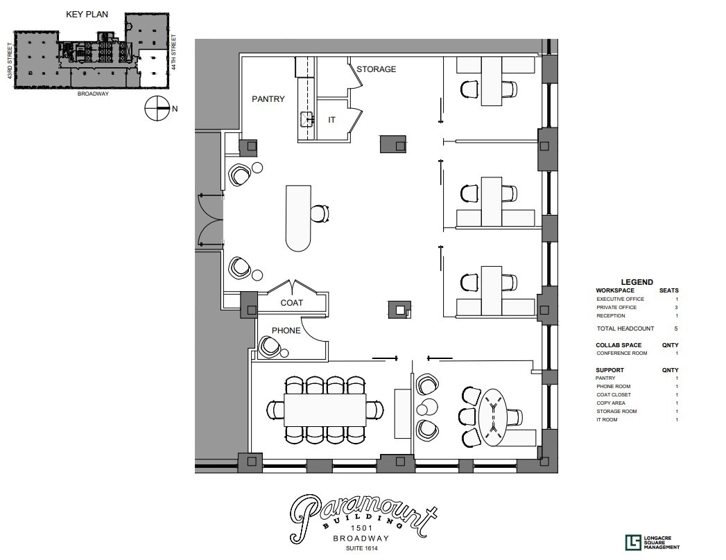 1501 Broadway, New York, NY à louer Plan d’étage– Image 1 sur 6