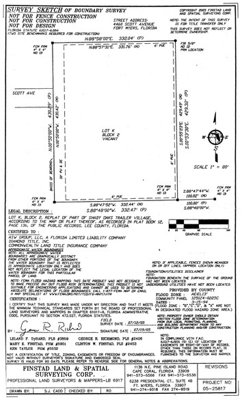 4460 Scott Ave, Fort Myers, FL à vendre - Plan cadastral – Image 2 sur 2