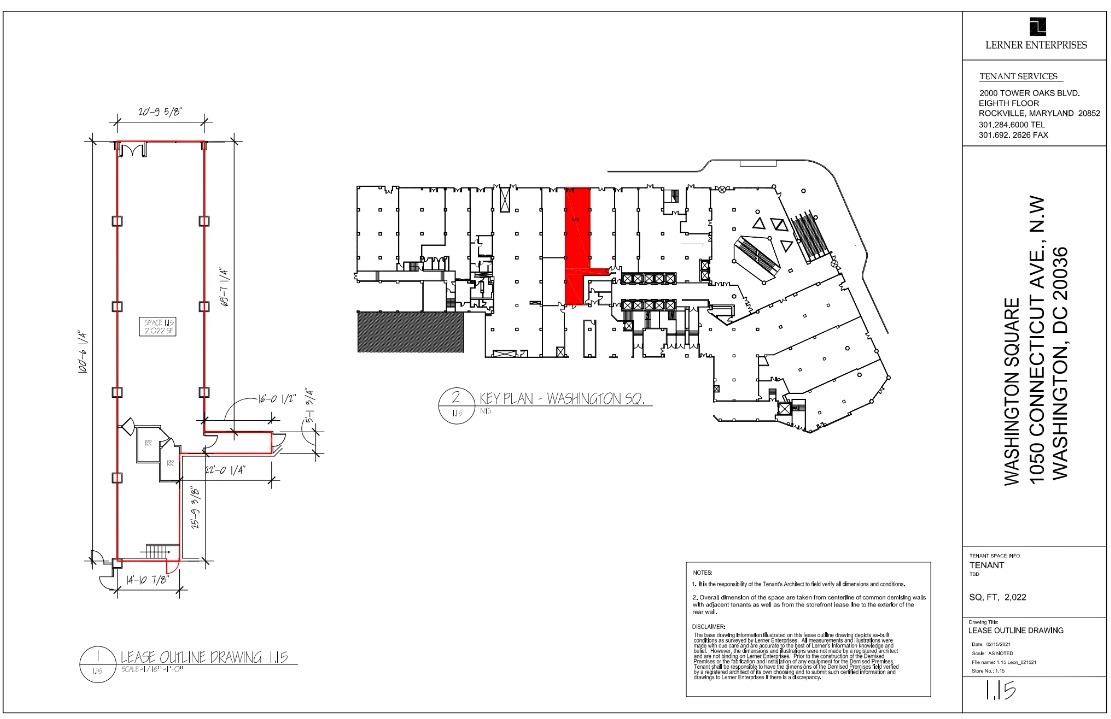 1050 Connecticut Ave NW, Washington, DC à louer Plan d’étage– Image 1 sur 1