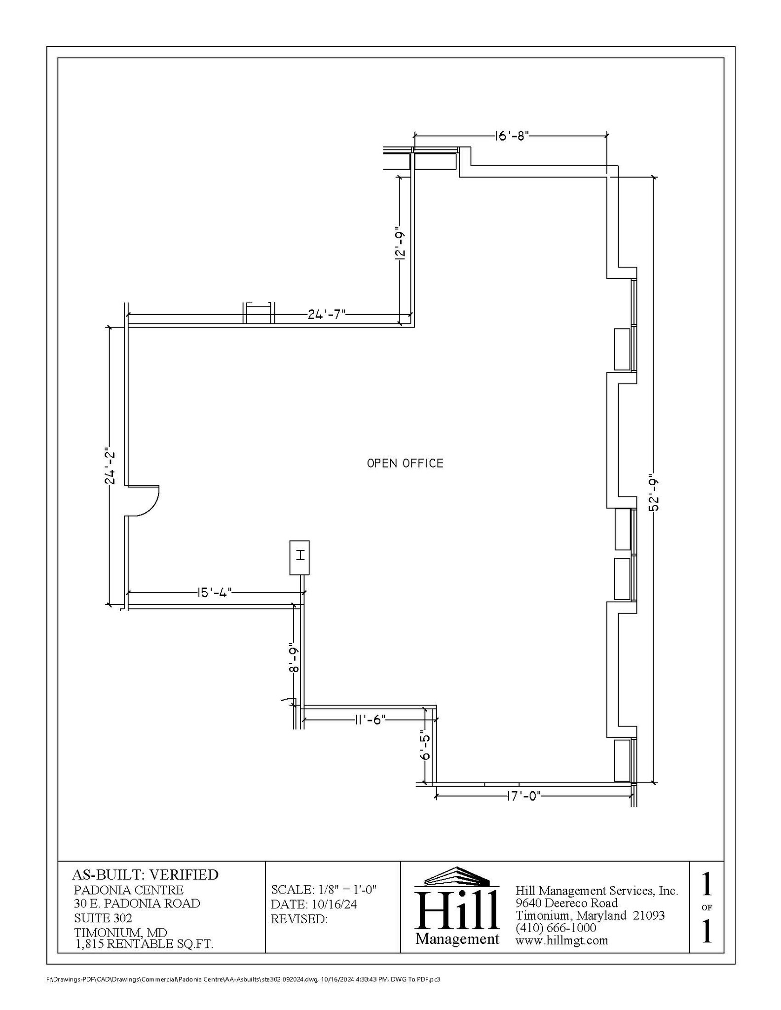 30 E Padonia Rd, Timonium, MD à louer Plan d’étage– Image 1 sur 1