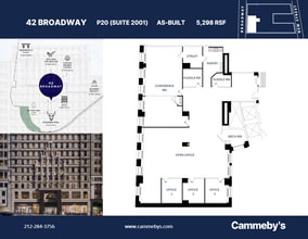 42 Broadway, New York, NY à louer Plan d’étage– Image 1 sur 7