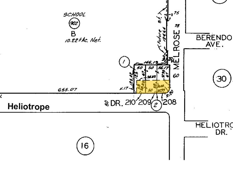 702 N Heliotrope Dr, Los Angeles, CA à vendre - Plan cadastral – Image 2 sur 5