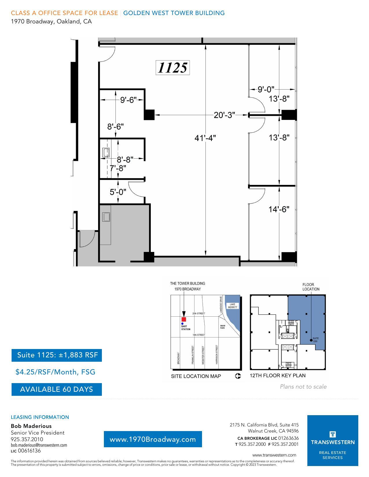 1970 Broadway, Oakland, CA à louer Plan d’étage– Image 1 sur 1