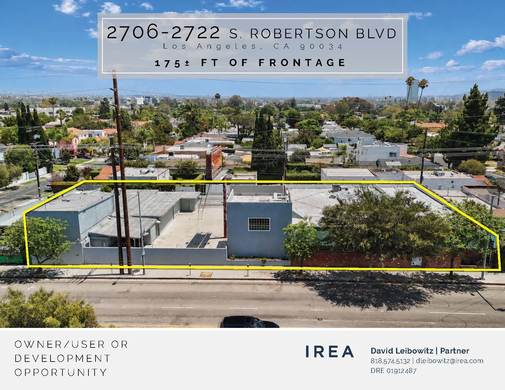 2718 S Robertson Blvd, Los Angeles, CA à vendre Photo de l’immeuble– Image 1 sur 19